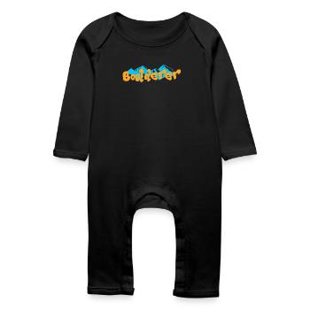 Bouldern Boulderer - Baby Bio Strampler - Schwarz - Vorne