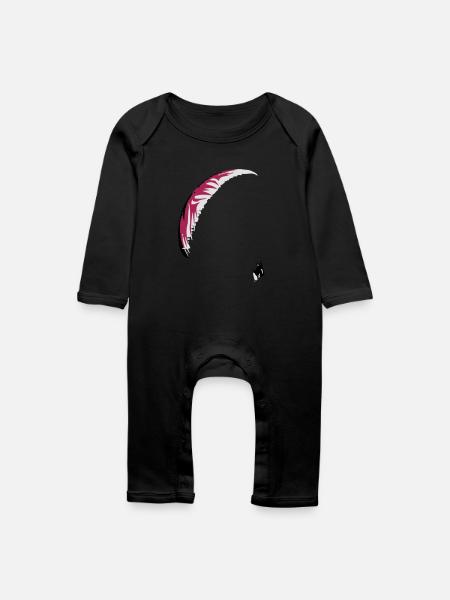 Paraglider Gleitschirm - Baby Bio Strampler - Schwarz