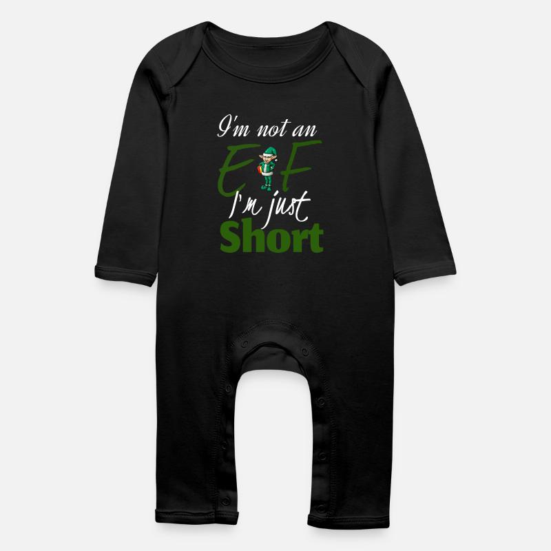 Ich bin kein Elf, ich bin nur klein - Baby Bio Strampler - Schwarz