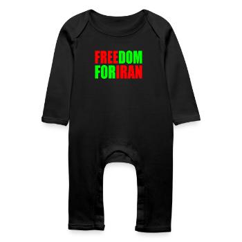 Freedom for iran - Baby Organic Romper - black - Front