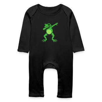 Dabbing Frog - Dab Dance - Cadeau - Grenouillère bio Bébé - noir - Devant