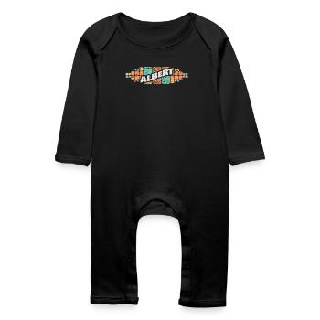 Albert comme prénom - Grenouillère bio Bébé - noir - Devant