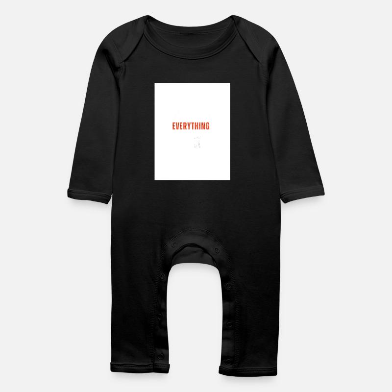Everything Statement - Baby Organic Romper - black