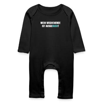 My weekend is booked out - Baby Organic Romper - black - Front
