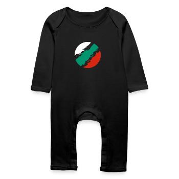 Drapeau de la Bulgarie - Grenouillère bio Bébé - noir - Devant