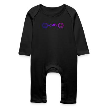 Geschenkidee für eine Freediverin mit Apnoetauchen - Baby Bio Strampler - Schwarz - Vorne