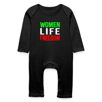 Women life freedom iran - Baby Bio Strampler - Schwarz - Vorne