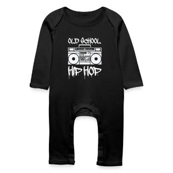 ghettoblaster old school - Baby Bio Strampler - Schwarz - Vorne