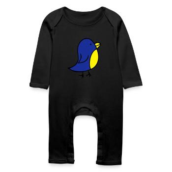 cute-bird - Grenouillère bio Bébé - noir - Devant