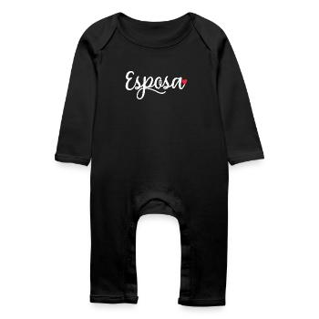 Esposa Cute Wife To Be Bride Couple Wedding Gift - Baby Organic Romper - black - Front
