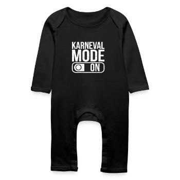 Karneval Mode On Fasching Fasnet - Baby Bio Strampler - Schwarz - Vorne