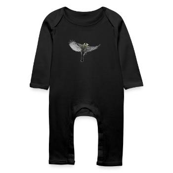 Oiseau volant en liberté - Grenouillère bio Bébé - noir - Devant