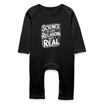 Atheismus Atheist Anti-Religion Agnostiker - Baby Bio Strampler - Schwarz - Vorne
