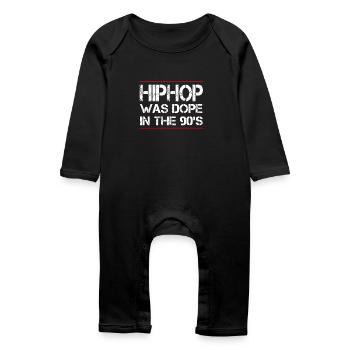Hiphop était cool dans les années 90 - Grenouillère bio Bébé - noir - Devant