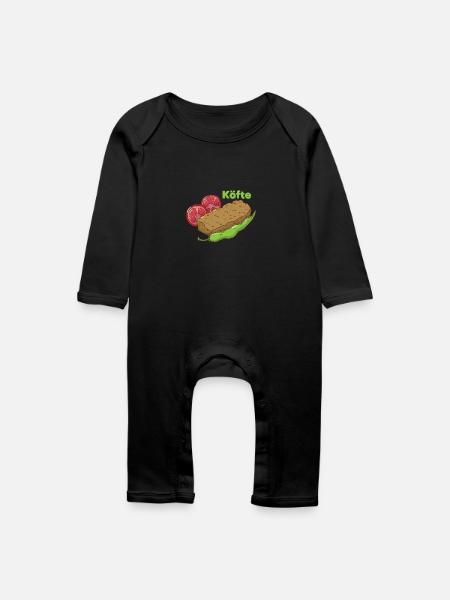 Köfte (türkisches Essen) - Baby Bio Strampler - Schwarz