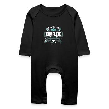 40 Geburtstag Gamer Level Complete 40 - Baby Bio Strampler - Schwarz - Vorne