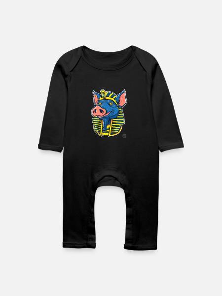 Pharao Schwein - Baby Bio Strampler - Schwarz