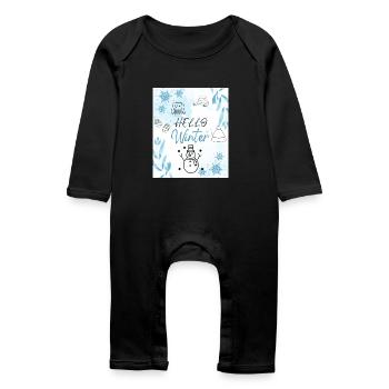 Hello Winter - Baby Organic Romper - black - Front