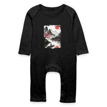 Japon - Grenouillère bio Bébé - noir - Devant