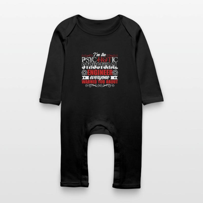 Structural Engineer Psychotic Structural Engineer Baby Organic Romper