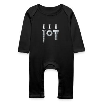 screw nut i love craftsman humorous - Baby Organic Romper - black - Front