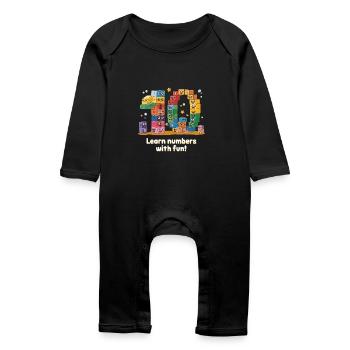 ZAHL TAG - Baby Bio Strampler - Schwarz - Vorne