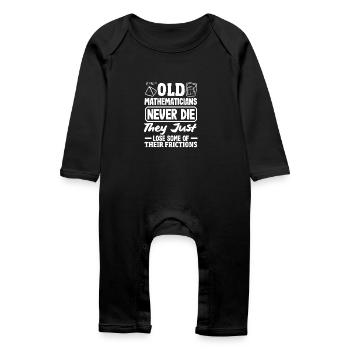 Cadeau de mathématiques pour professeur de mathématiques - Grenouillère bio Bébé - noir - Devant