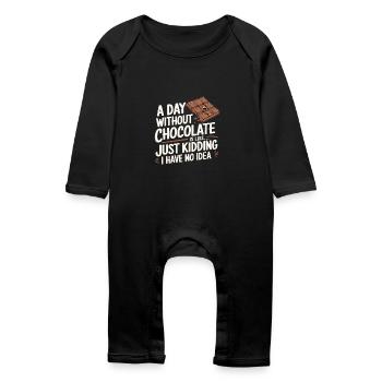 Chocolat - Grenouillère bio Bébé - noir - Devant