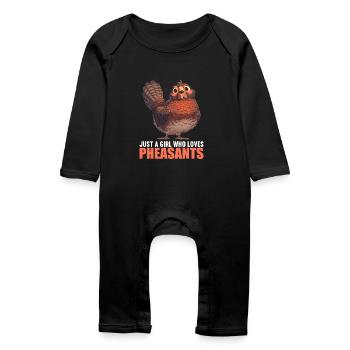 Fasane Fasan - Baby Bio Strampler - Schwarz - Vorne