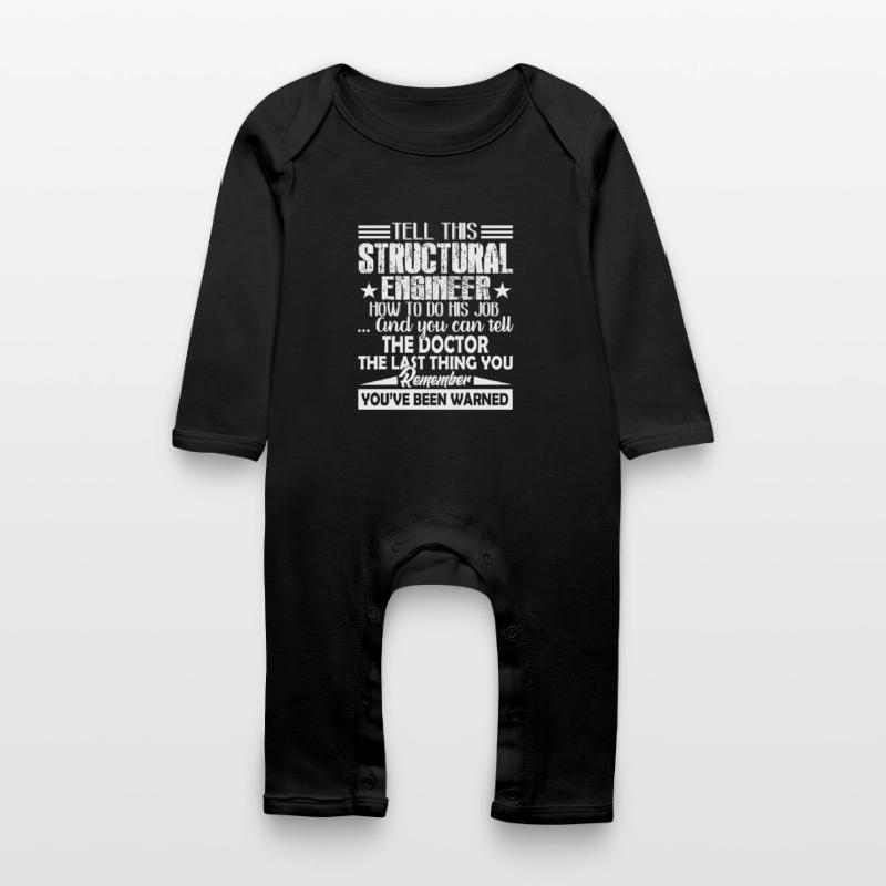 Structural Engineer Funny Structural Engineer Baby Organic Romper