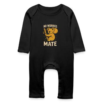 No stress, buddy - Baby Organic Romper - black - Front