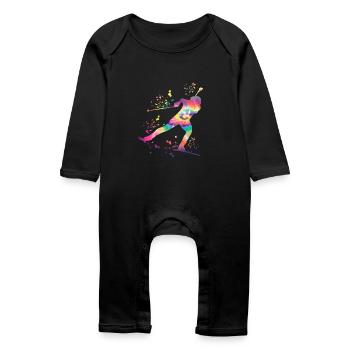 Biathlete Nordic Combined Biathlon - Baby Organic Romper - black - Front