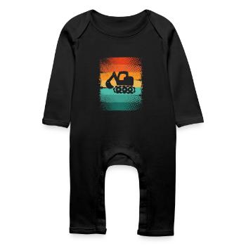 Excavatrice - Grenouillère bio Bébé - noir - Devant