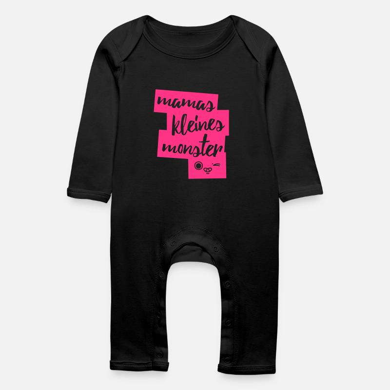 Mamas Kleines Monster - Baby Bio Strampler - Schwarz