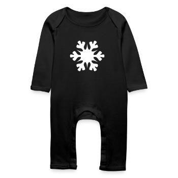 snow - Baby Organic Romper - black - Front