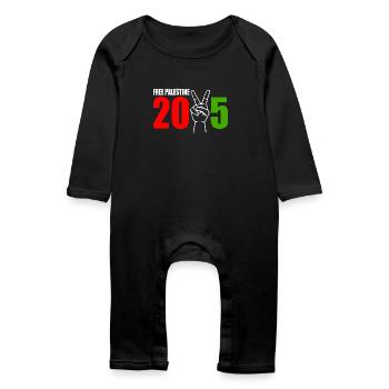 Free palestine 2025 - Grenouillère bio Bébé - noir - Devant