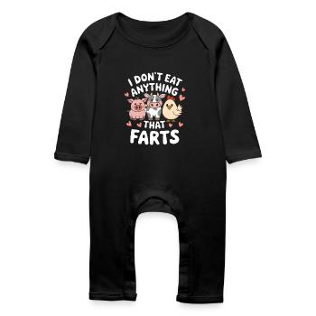 Vegetarian Vegan Veggie Vegetarian - Baby Organic Romper - black - Front