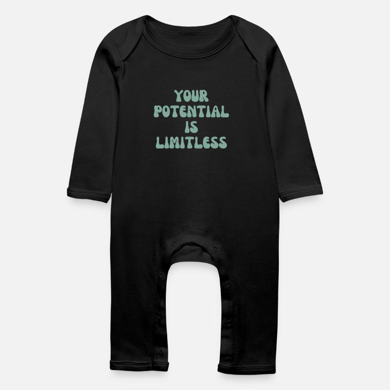 Your potential is limitless - Baby Bio Strampler - Schwarz