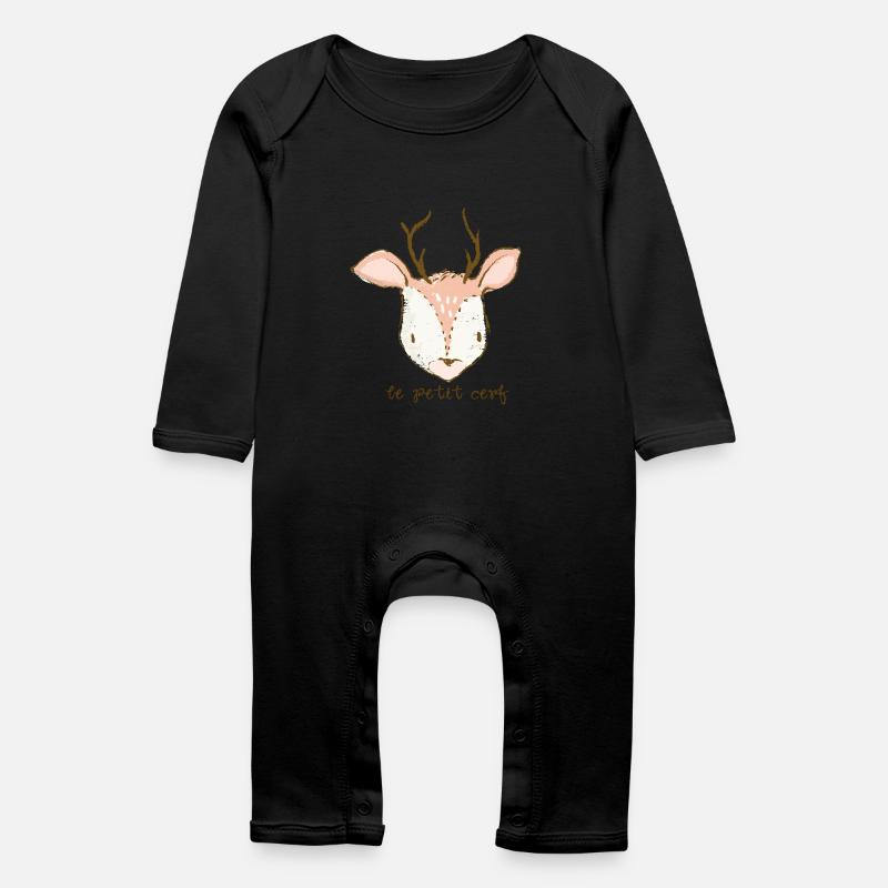 le petit cerf - Baby Bio Strampler - Schwarz