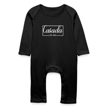Casada Est. 2022 Wedding Anniversary Married Women - Baby Organic Romper - black - Front