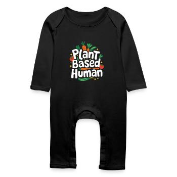 Vegetarian Vegan Veggie Vegetarian - Baby Organic Romper - black - Front