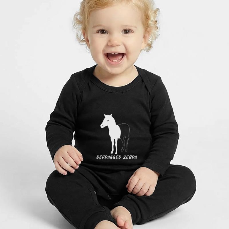 Defragged Zebra Admin Geek Programmierer Geschenk Baby Bio Strampler
