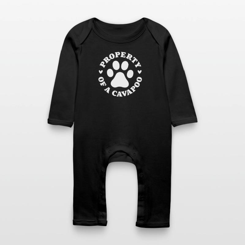 Eigentum eines Cavapoo Baby Bio Strampler