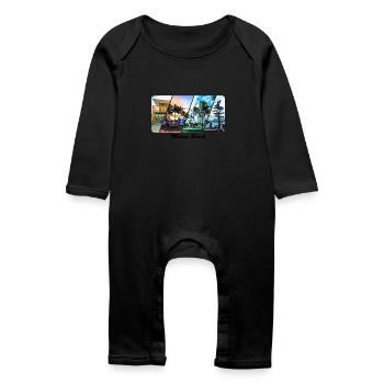 Miami Beach - Baby Organic Romper - black - Front