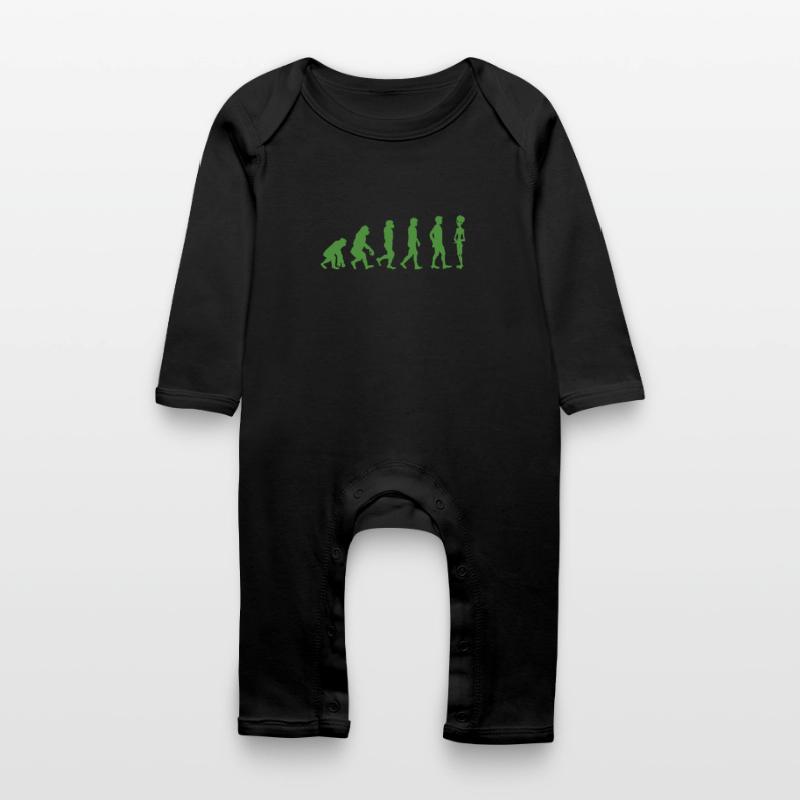 Alien / Area 51 / UFO: Evolution - Monkey - Human - Baby Organic Romper