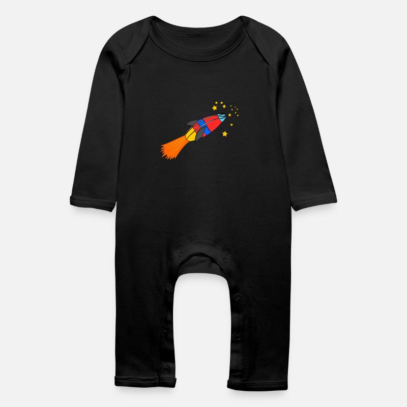rocket - Baby Organic Romper - black