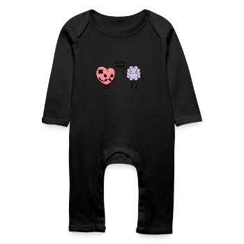 Learn Heart - Baby Organic Romper - black - Front