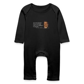 Ludwig Thoma Zitat - Baby Bio Strampler - Schwarz - Vorne