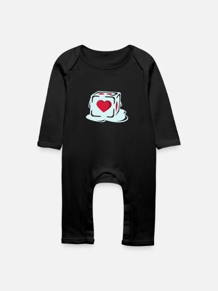 With Heart - Baby Organic Romper - black