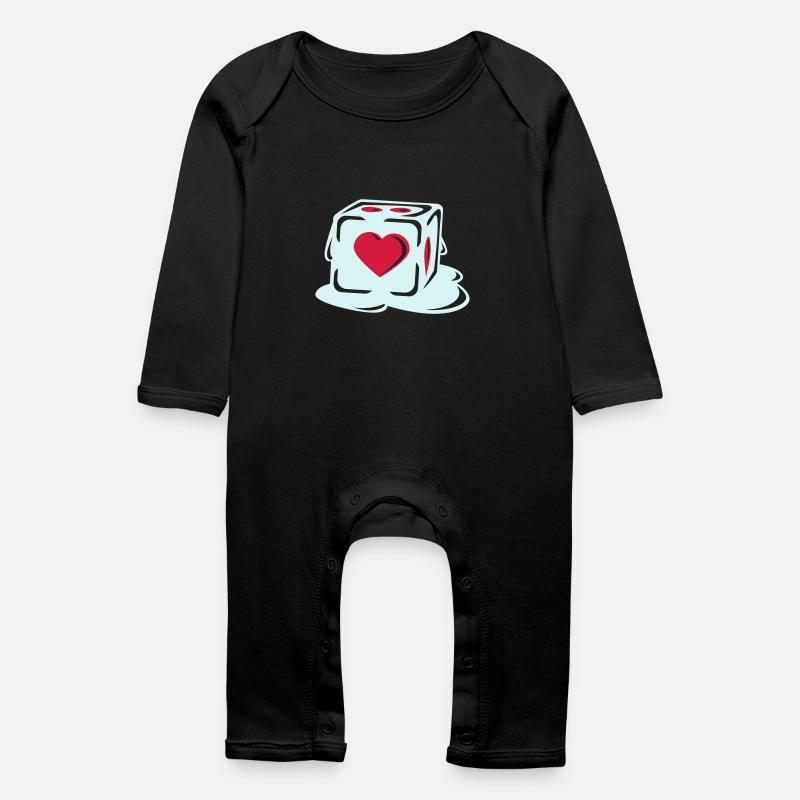 With Heart - Baby Organic Romper - black